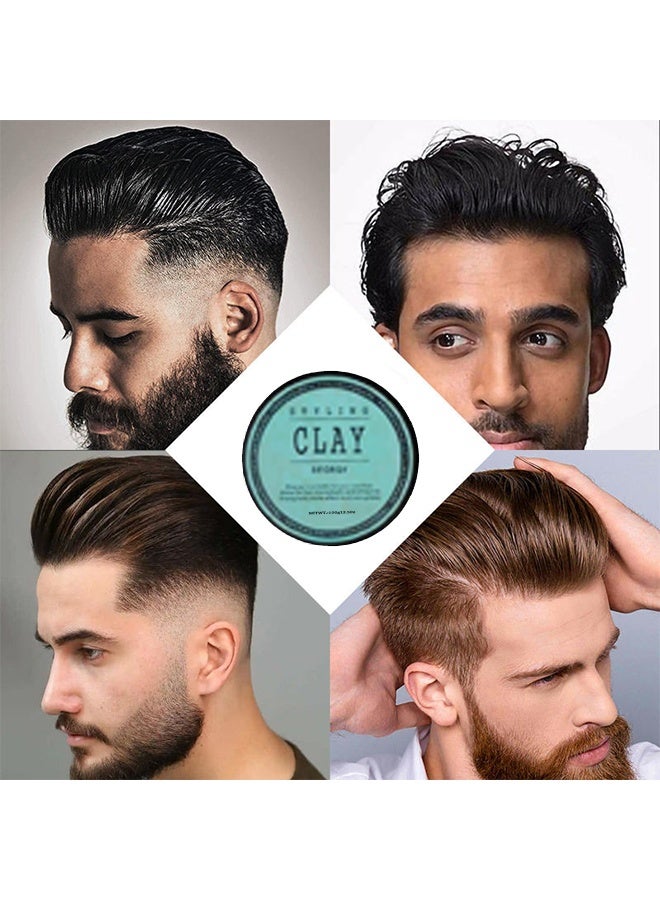 كلاي صلصال تصفيف الشعر - صلصال تصفيف الشعر للرجال، شمع تشكيل الشعر بلمسة نهائية مطفية، تثبيت قوي بدون لمعان 100 مل - Image 5